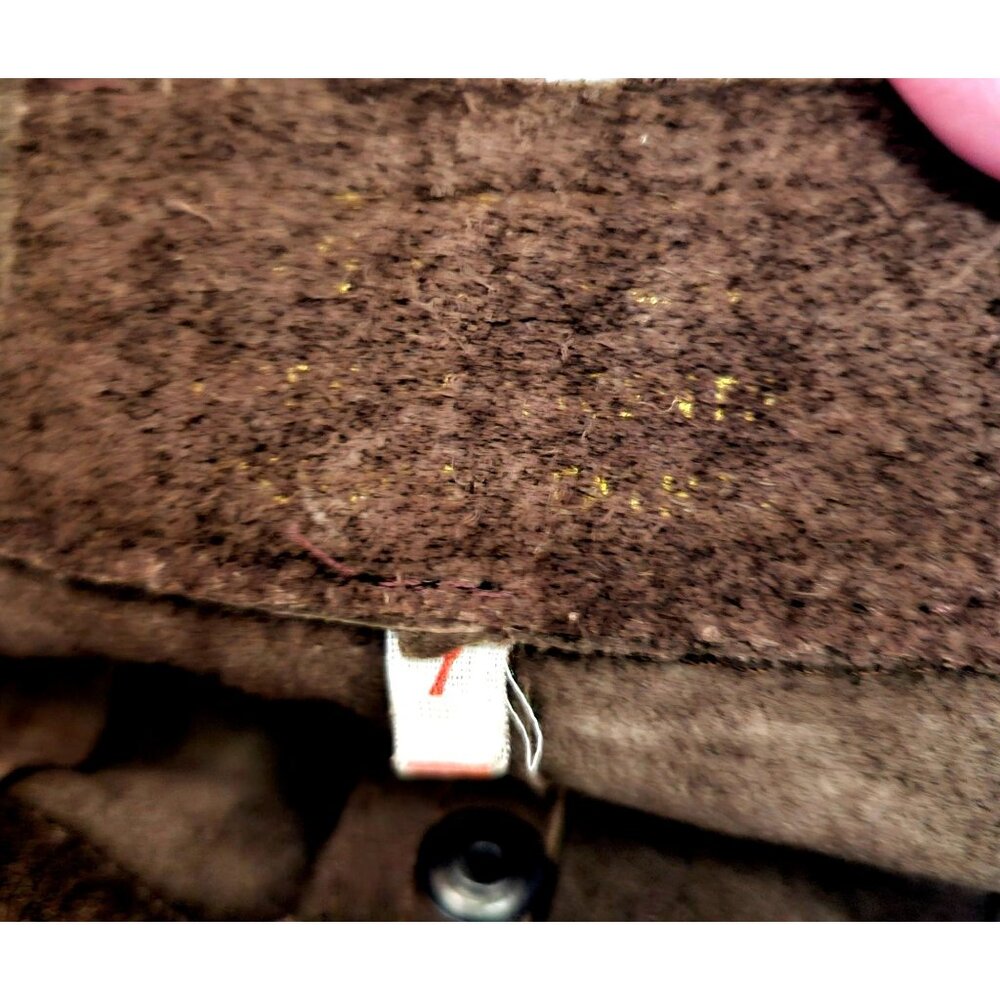 Vintage A-Line Brown Suede Button Skirt (7) - Picture 9 of 9